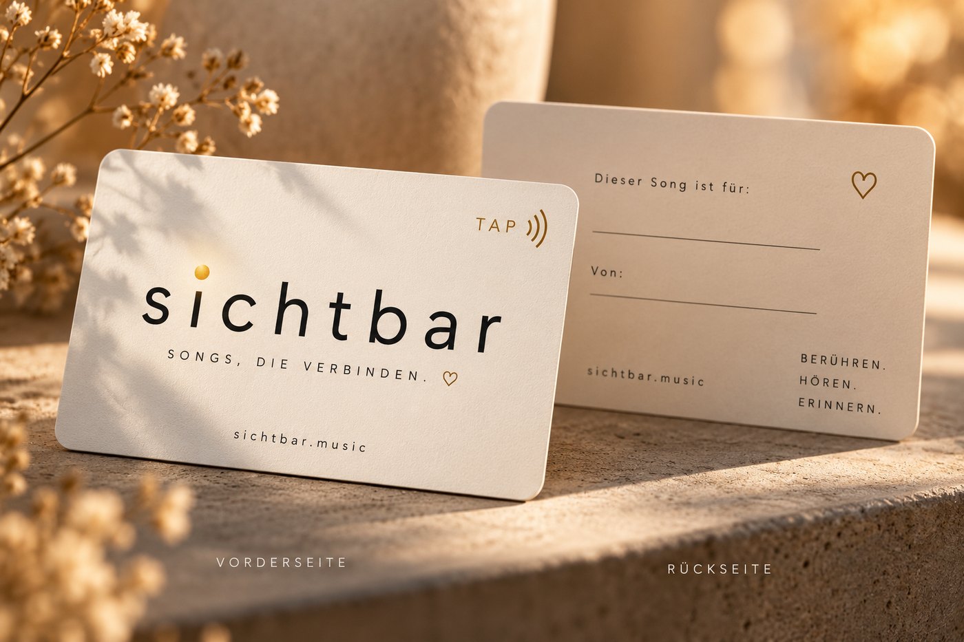 sichtbar.TAB Karte in einer Geschenksituation